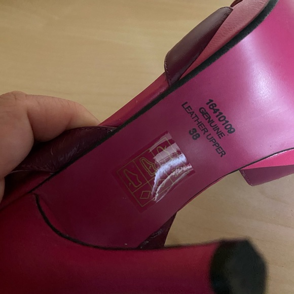 BARBIE by Town Shoes Leather Pink Purple Heel - Picture 9 of 9